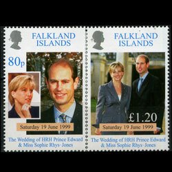 FALKLAND IS. 1999 - Scott# 729-30 Royal Wedding Set of 2 NH