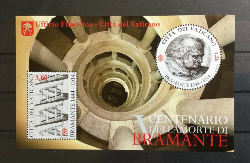 Vatican City Sc# 1568 Souvenir Sheet MNH Donato Bramante 2014