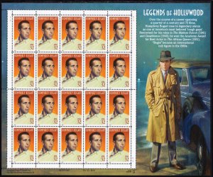 3152 Sheet of 20 MNH XF - Legends of Hollywood : Humphrey Bogart