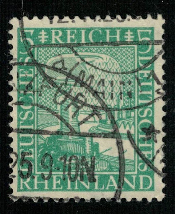 RHEINLAND, 5 Pf, Deutsches Reich, MC #372, Germany, 1925 (T-6964)