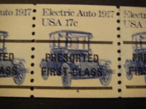 Scott 1906a, 17c Electric Auto, PNC5 #4C, LINE Gap, MNH Transportation Beauty