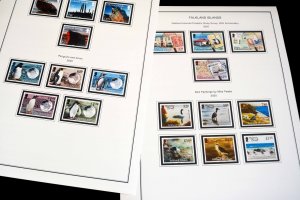 COLOR PRINTED FALKLAND ISLANDS 2011-2020 STAMP ALBUM PAGES (36 illustr. pages)