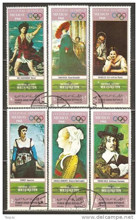 Yemen Arab Republic 1968 MI# 998-1003 Olympiad Mexico  CTO