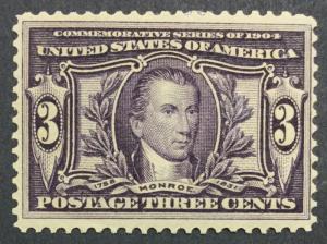 MOMEN: US #325 MINT OG H $75 #20834