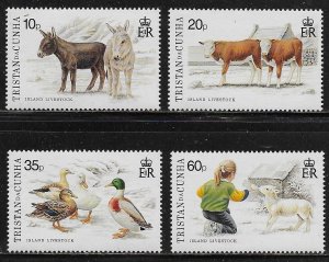 Tristan da Cunha Scott #'s 554 - 557 MNH