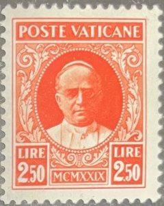 1929 Stamp of Vatican City of Pope Pius XI SC# 11 MH OG