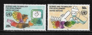 United Nations New York 611-612 Science and Technology set MNH