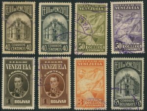 Venezuela #335-342 Coffee Bolivar Caracas Latin America Postage Stamps 1938 Used