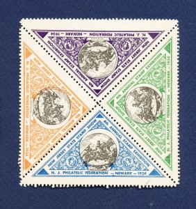 USA - New Jersey State Stamp Show -  MNH Cinderella - 1934