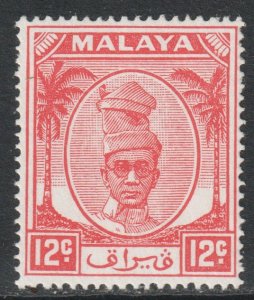 Malaya Perak Scott 122 - SG137, 1950 Sultan 12c MH*