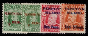 COOK ISLANDS - Penrhyn Island GV SG19-23, 1914-15 complete set, LH MINT. Cat £70