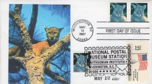 Elena Cornejo Printed Combo FDC for the 2007 26c Florida Panther Wildlife Stamp