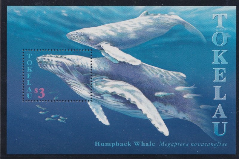 Tokelau # 238-241 & 242, Humpback Whales, Set & Souvenir Sheet, NH, 1/2 Cat