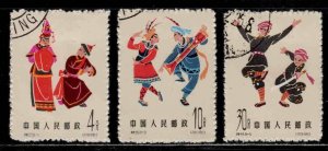 China, PRC #696-701 ~ Short Set 3 of 6 ~ Dance, Costumes ~ Ucto, HMR,  (1963)