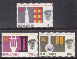Brunei 128-130 UNESCO MNH VF