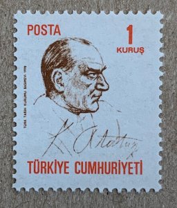 Turkey 1970 1k Ataturk, MNH. Scott 1832, CV $0.25