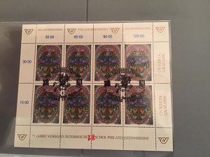 Austria 1996 Bluebirds mosaic  Stamps sheet R22891