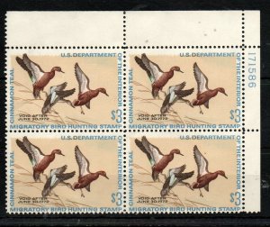 United States RW38 Mint never hinged Plate Block of four