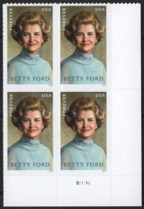 NEW ISSUE (Forever) Betty Ford Plate Block: LR #B11111 (2024) SA