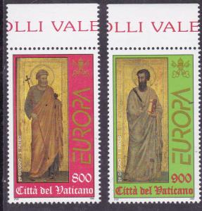 Vatican City 1998 Europa Set of Two St. Peter & St. Paul  ART VF/NH