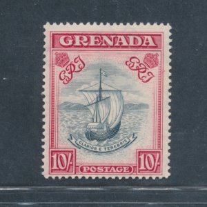 1938-50 Grenada, Stanley Gibbons n. 163e, 10 blue black carmine - MNH**