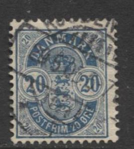 Denmark - Scott 48a - Definitive Issue -1902 - Used - Single 20s Stamp