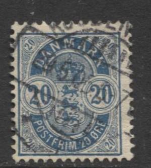Denmark - Scott 48a - Definitive Issue -1902 - Used - Single 20s Stamp