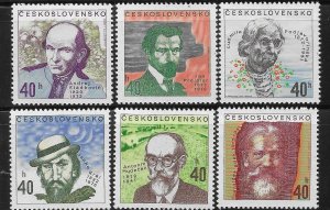 Czechoslovakia 1972 Famous People Sc 1819-1824 MNH A1279