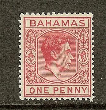 Bahamas, Scott #101, 1p King George VI, MLH