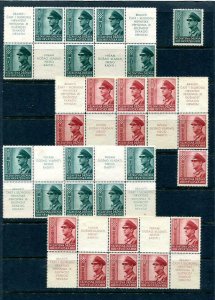 Croatia/Kroatian 1943 Combinations Mi 100-01+Zf  Sc B29-30 Variety MNG 10552