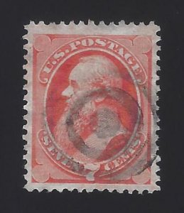 US #160 1873 Orange Vermillion Perf 12 Used VF SCV $90