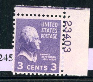 PKStamps - USA - 807 - MNH - Plate Number Single #29-245