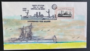 1998 Lincoln NE USA Hand Painted Cover Spanish American War Centenary Linpex St