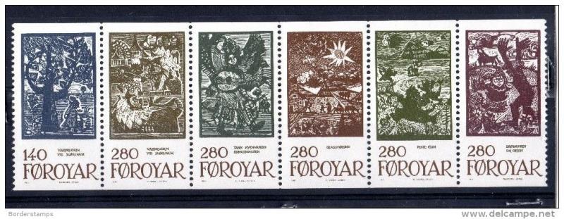 Faroe Islands Foroyar 1994 Fairy Tales Booklet Pane SG103-108 MNH X252