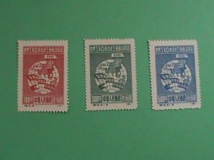 CHINA STAMPS: 1949 SC# 5-7 CONGRESS OF WORLD TRADE UNION-BEIJING -MINT STAMPS