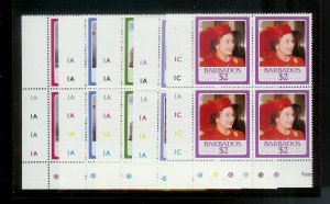 BARBADOS (26) All Diff Plate & Gutter Block Complete Sets All Mint Never Hinged