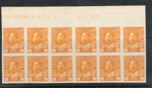 Canada #136 Extra Fine Mint Plate #179 Block Of Twelve - Stamps Never Hinged