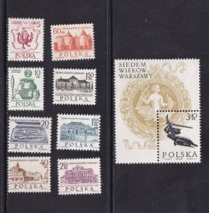 Poland  #1334-1342  MNH  1965 anniversary of Warsaw