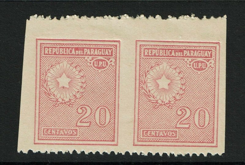 Paraguay SC# 279 Imperf Pair Mint Light Hinged - S11796