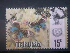 KEDAH, 1971, used 15c, Butterfly Scott 118