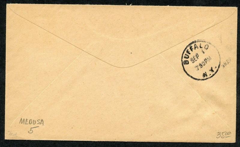 Stati Uniti Uss Medusa Commerciale Cover 8/29/1927 To Buffalo, Ny come Mostrato