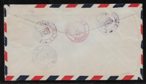 Canal Zone C19 30c Plane over Canal Registered FDC to New Jersey