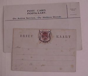 ORANGE FREE STATE  POSTCARD 1890's also GENERAL PURPOSE OFFICIAL BOTH MINT