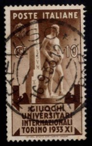 ITALY Scott 306 Used 1933 Turin Games stamp