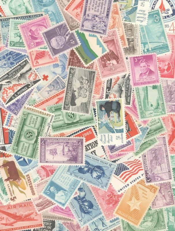 US POSTAGE STAMPS Vintage Collection 10 Stamps All Stamps Over 50 Years Old MNH