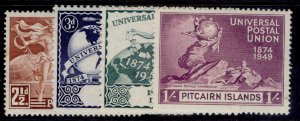 PITCAIRN ISLANDS GVI SG13-16, 1949 ANNIVERSARY of UPU set, M MINT. Cat £15.