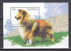 Lesotho. Scott cat. 1175. Rough Collie, Dog s/sheet. ^