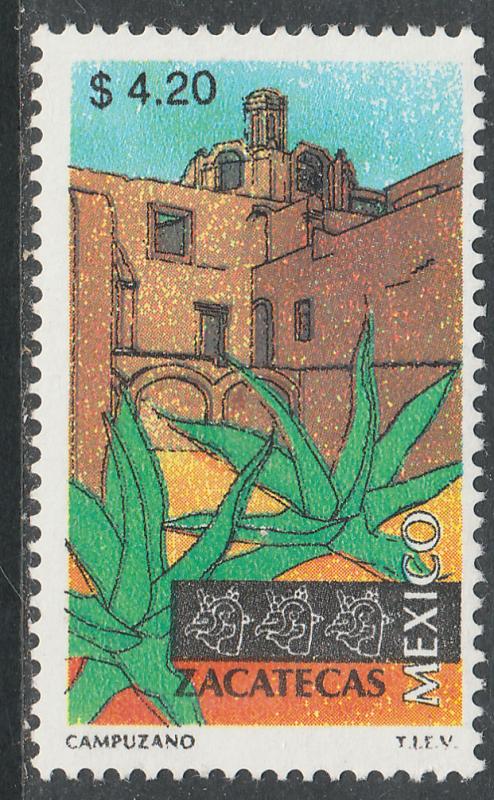 MEXICO 2128, $4.20 Tourism Zacatecas, colonial convent. Mint Never Hinged F-VF.