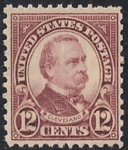 693 12 cent Cleveland, Brown Violet mint OG NH VF