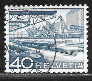 Switzerland 336: 40c Harbor of the Rhine, used, F-VF